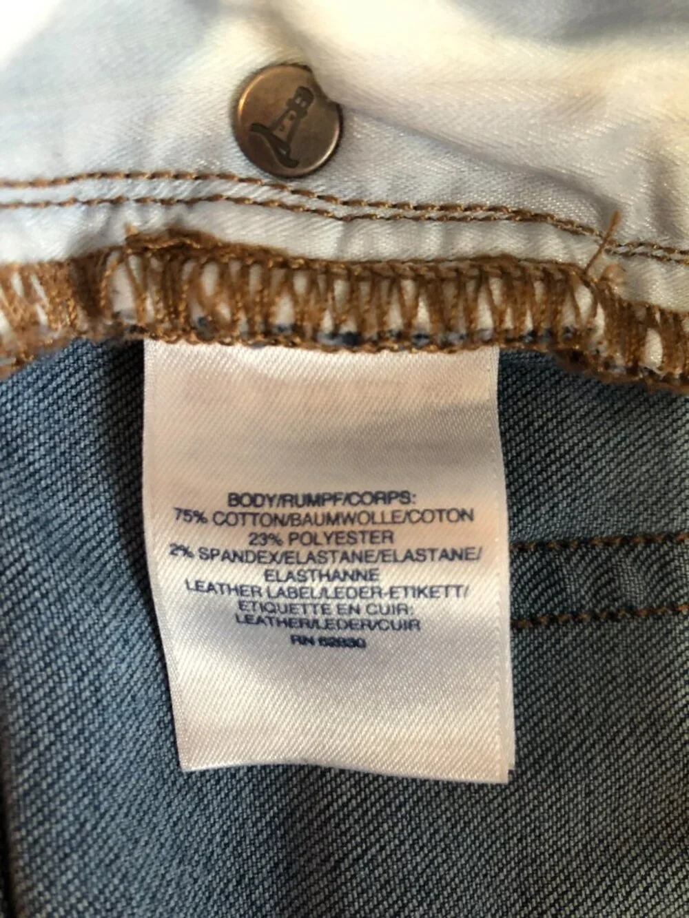 Lands End Denim Blue Jeans, Size 6